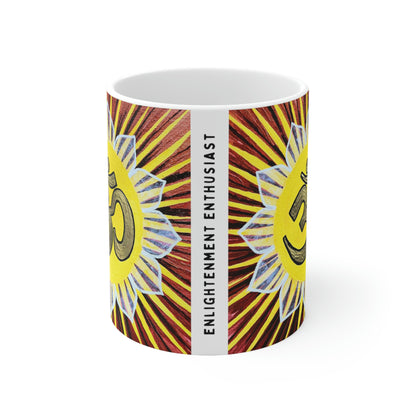 Gold Sunburst OM - Mug - Arjuna Rigby Art and Lifestyle Store