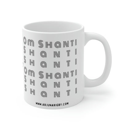 Om Shanti Shanti Shanti - Mug - Arjuna Rigby Art and Lifestyle Store