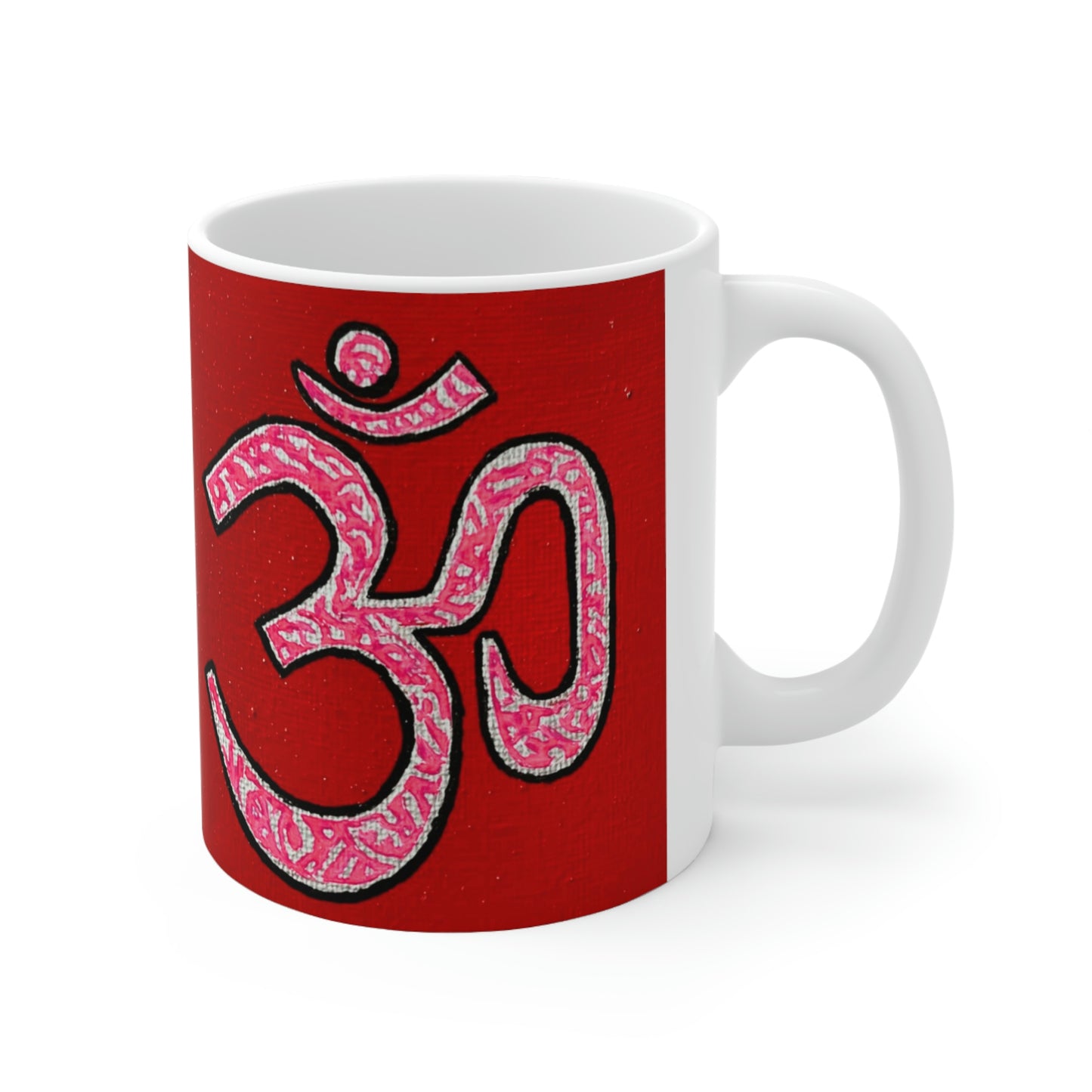 Pink & Silver OM - Mug - Arjuna Rigby Art and Lifestyle Store