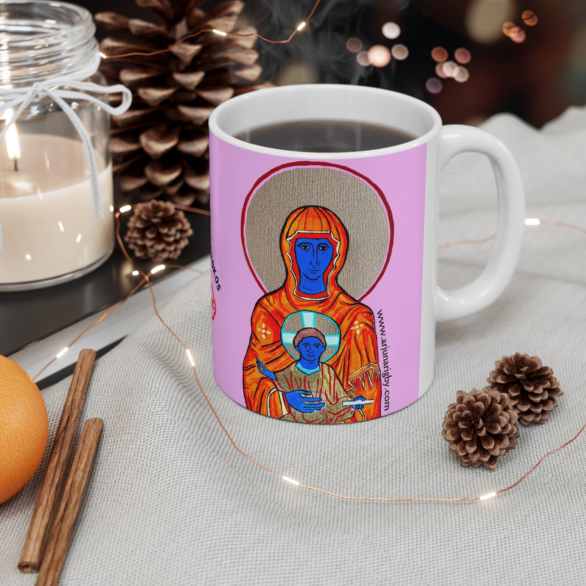 Christ and Theotokos - Mug - Arjuna Rigby Art and Lifestyle Store