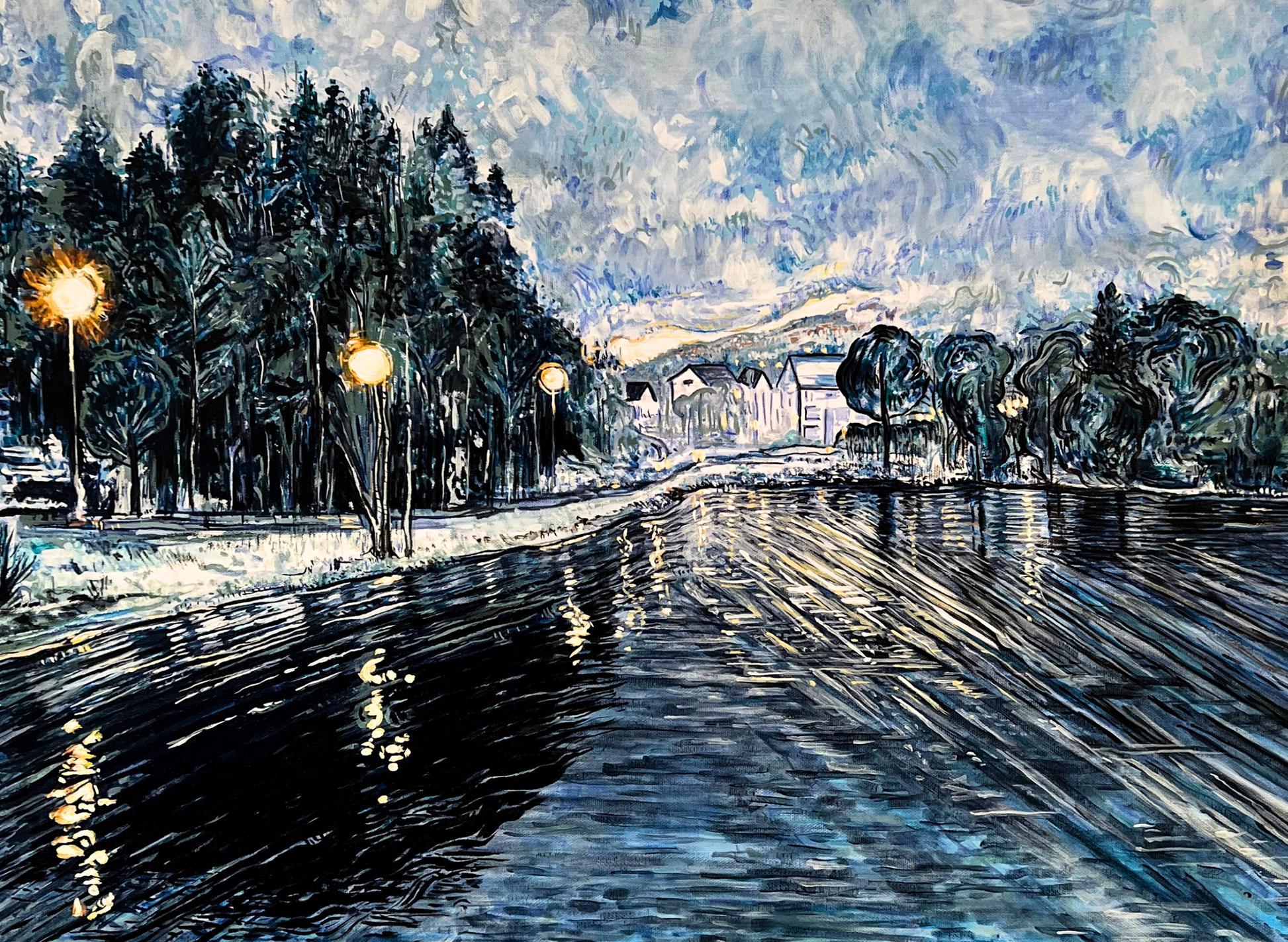 Norway Winter Scene - Arjuna Rigby Art and Lifestyle Store