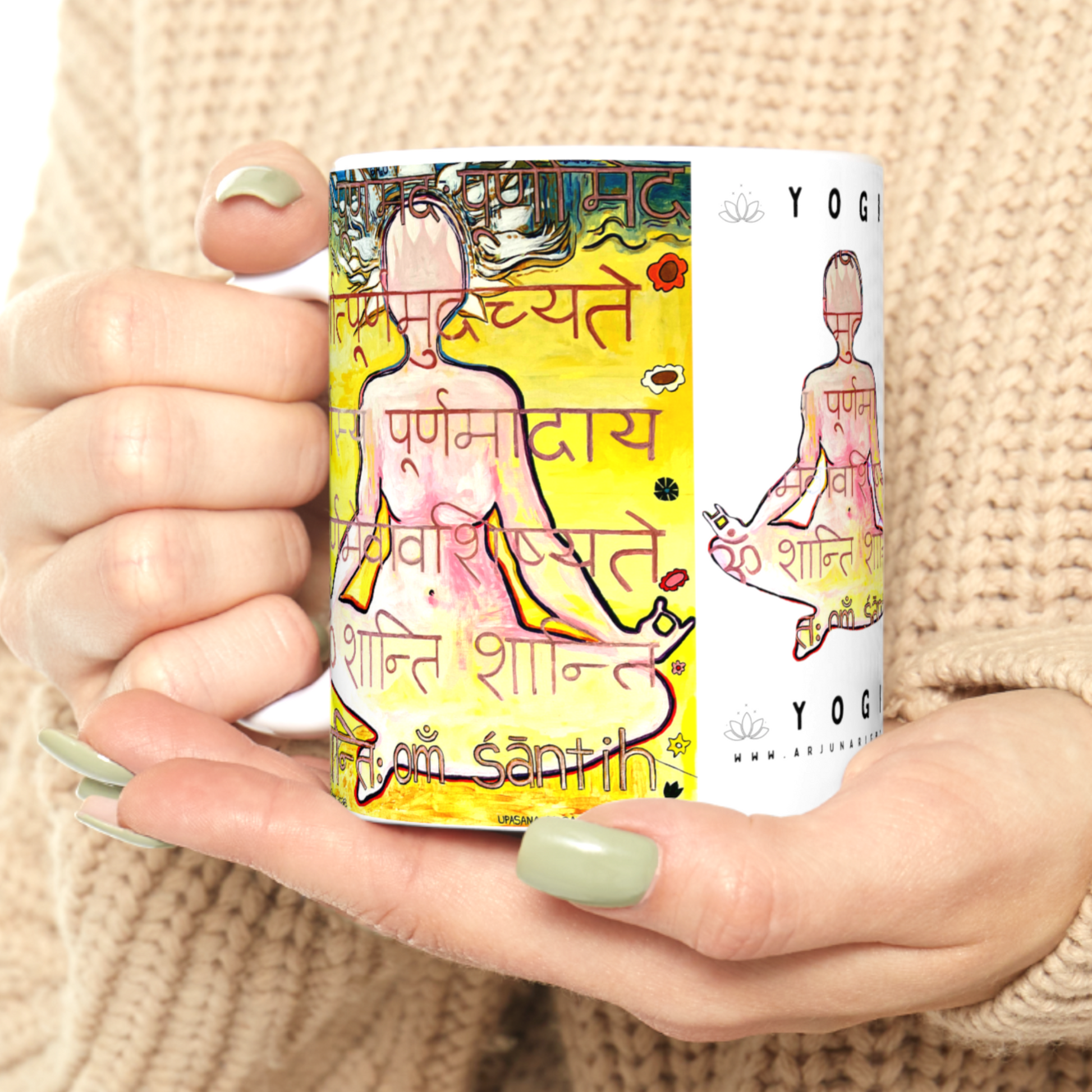 Upasana Yoga Mug - Arjuna Rigby Art and Lifestyle Store