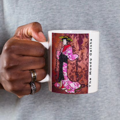 The Moody Geisha - Mug - Arjuna Rigby Art and Lifestyle Store