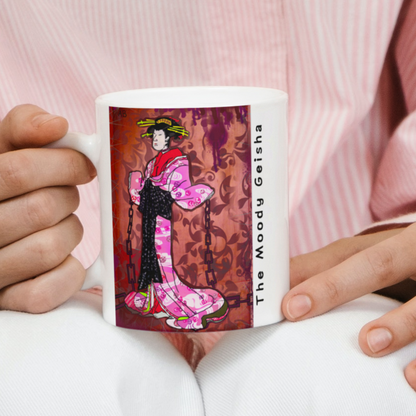 The Moody Geisha - Mug - Arjuna Rigby Art and Lifestyle Store