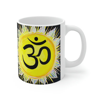 Sunburst OM - Mug - Arjuna Rigby Art and Lifestyle Store