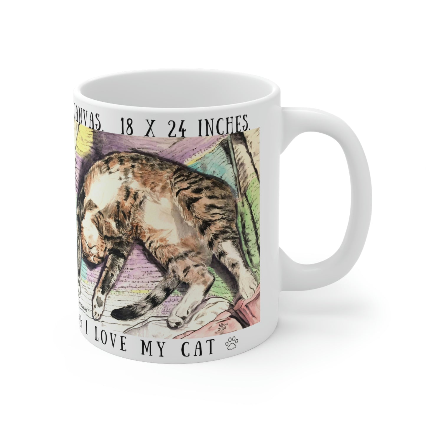 Kitty Savasana - Mug - Arjuna Rigby Art and Lifestyle Store