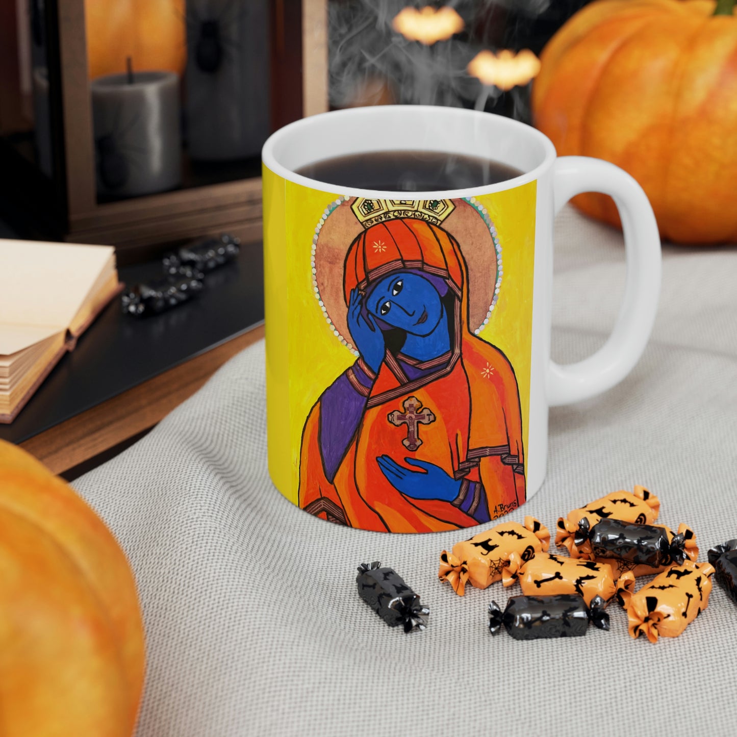 O Queen of Heaven Rejoice! - Mug - Arjuna Rigby Art and Lifestyle Store