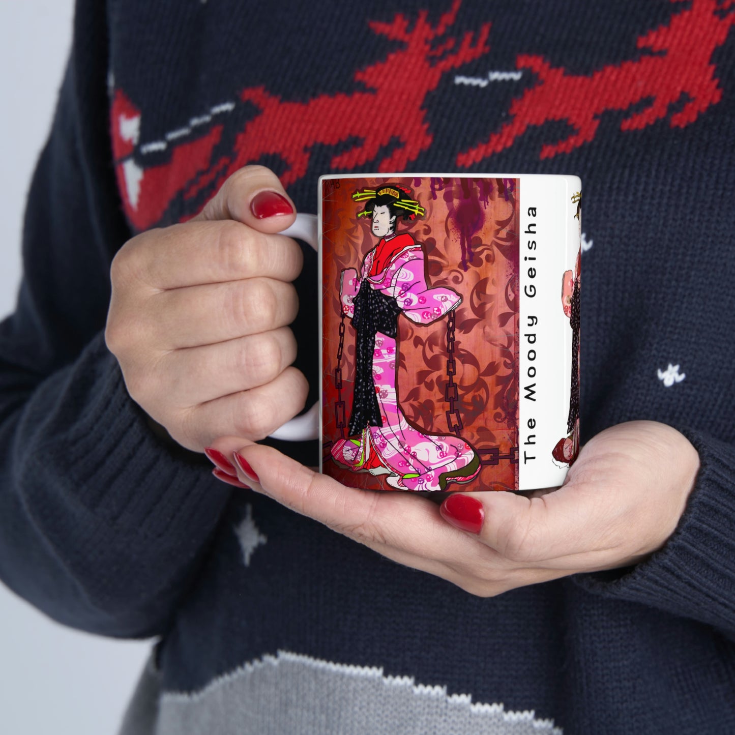 The Moody Geisha - Mug - Arjuna Rigby Art and Lifestyle Store