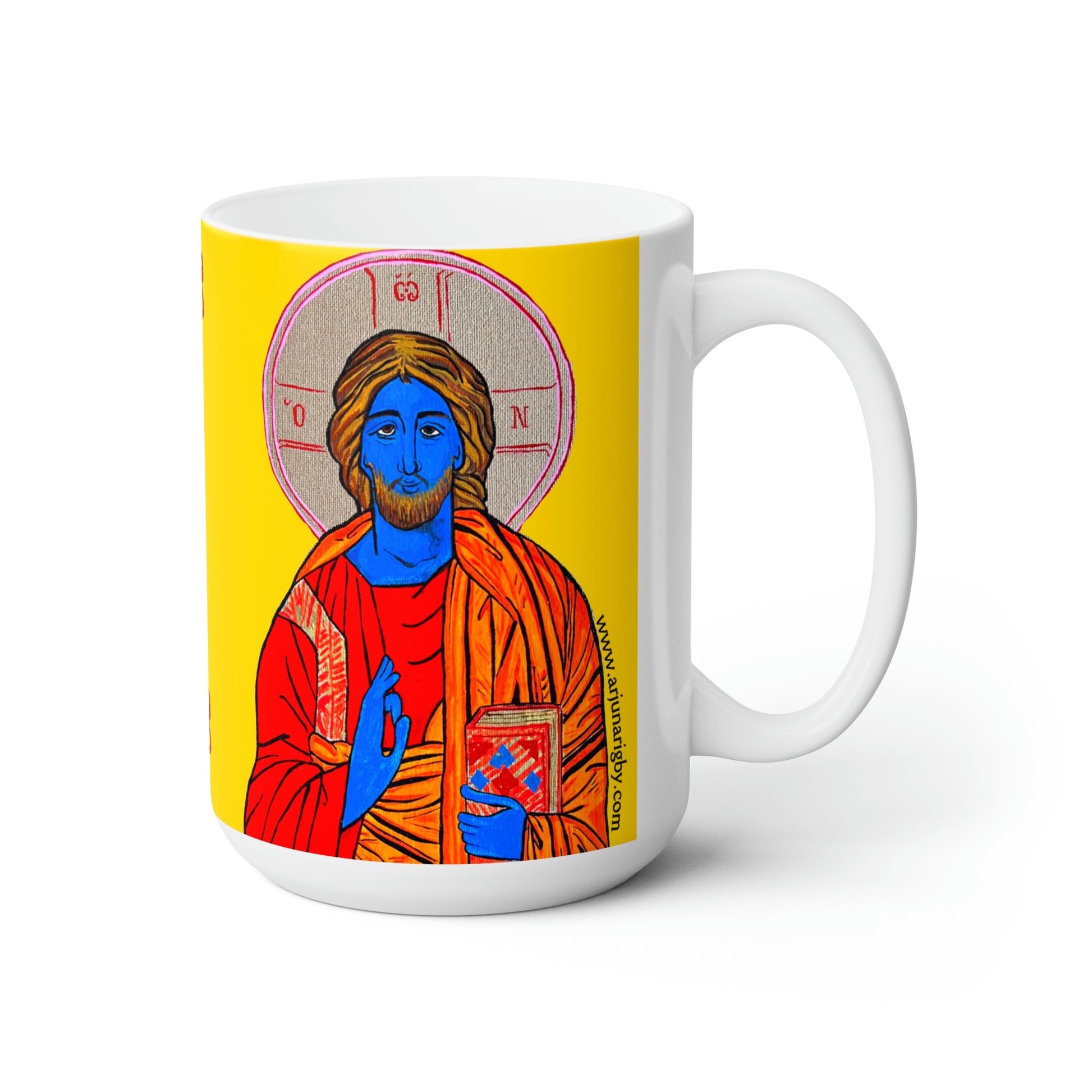 Christ the Quantum Lifegiver Jumbo Size Mug - Arjuna Rigby Art and Lifestyle Store