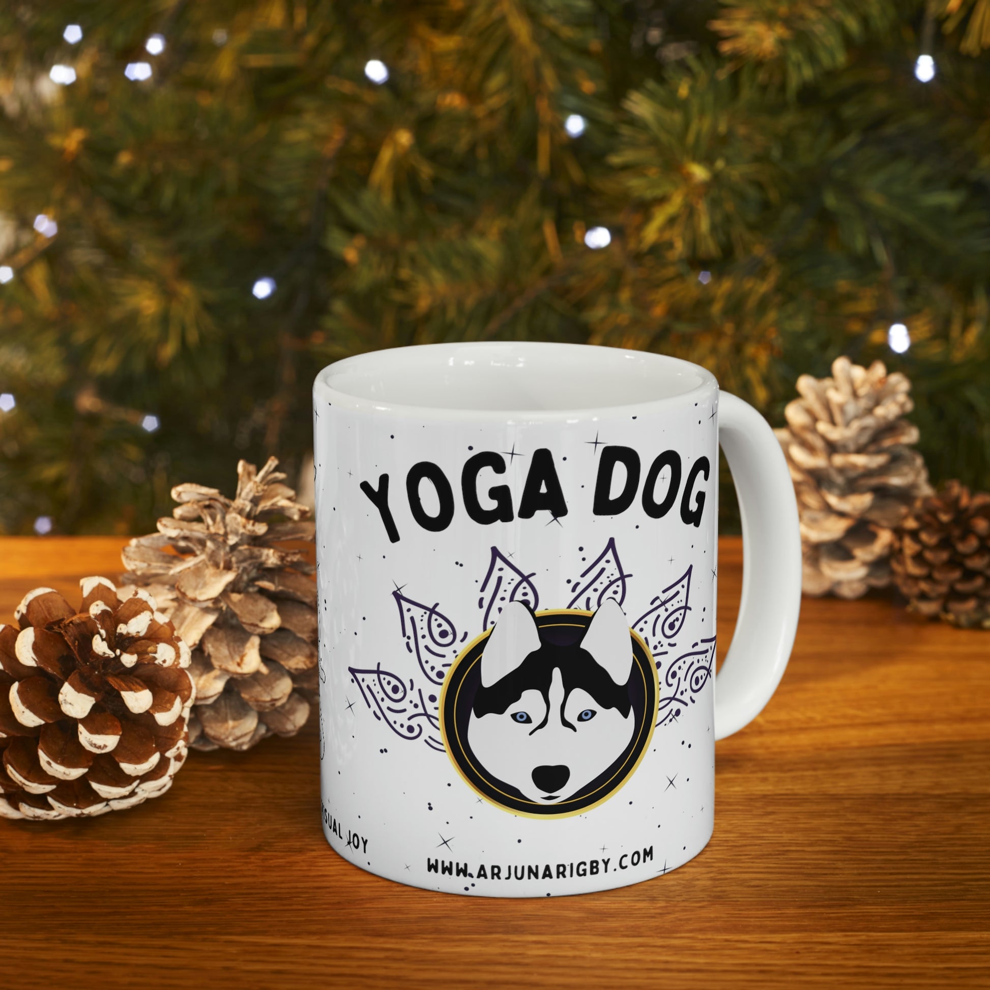 Yoga Dog Mug - Arjuna Rigby Art and Lifestyle Store