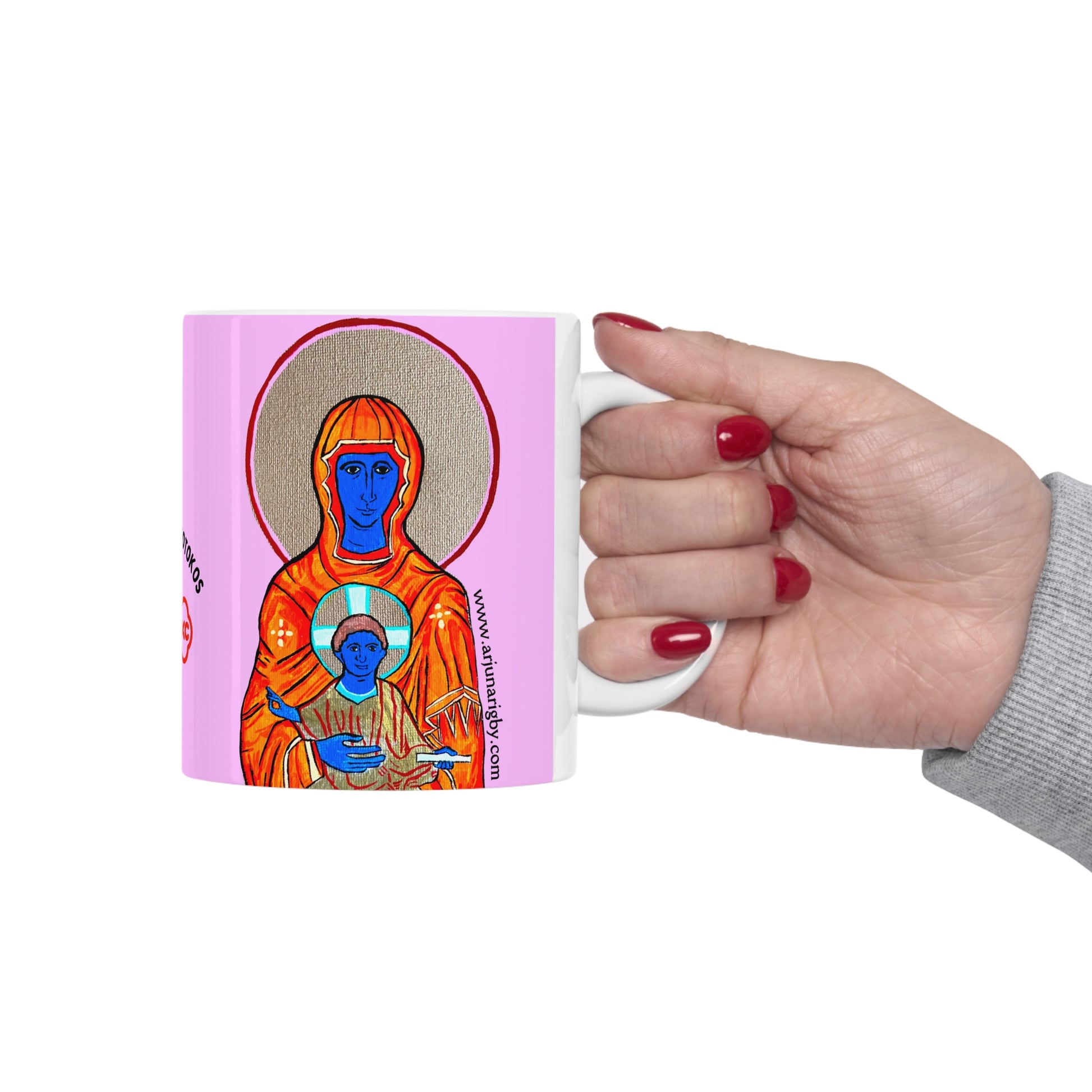 Christ and Theotokos - Mug - Arjuna Rigby Art and Lifestyle Store