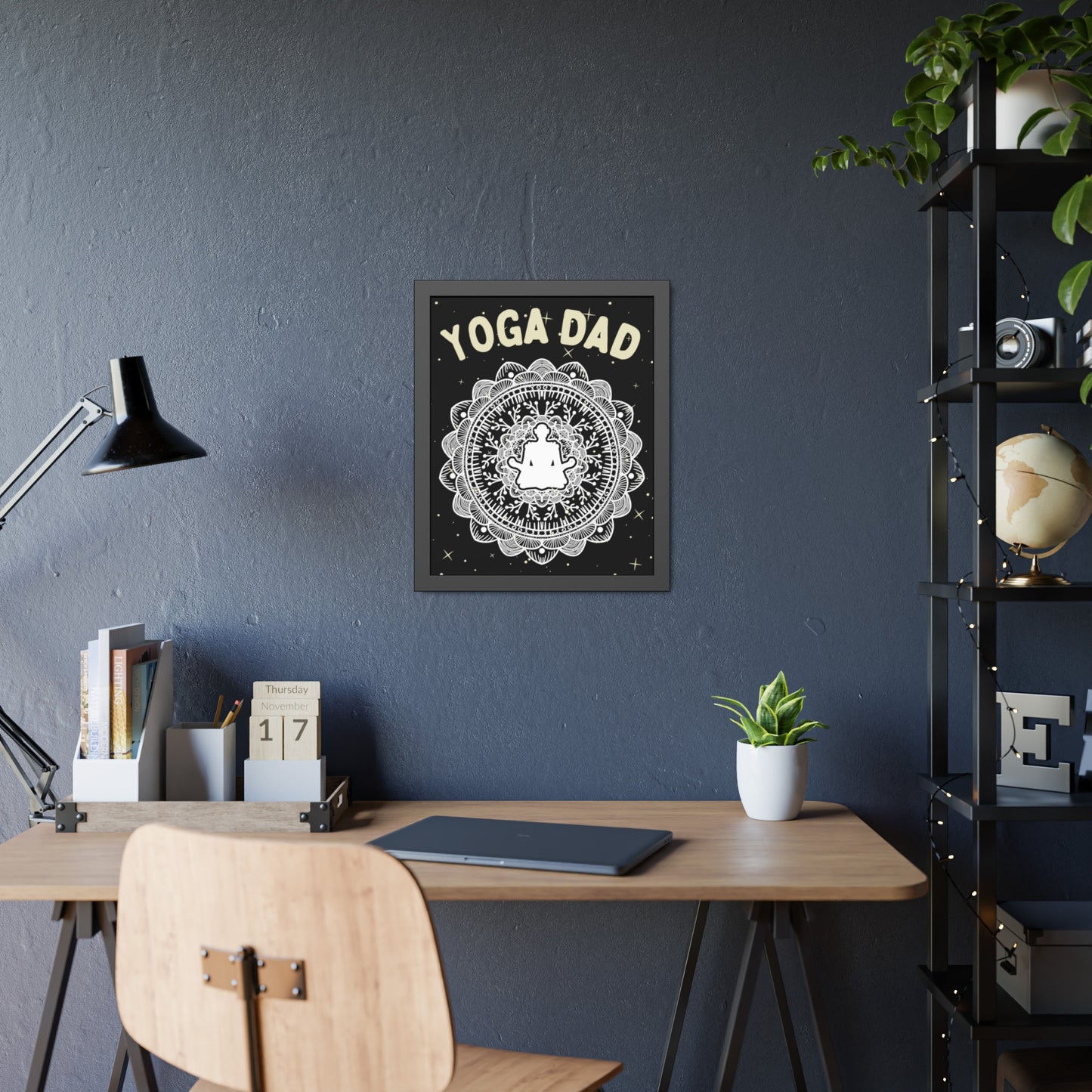 Yoga Dad Framed Fine Art Poster - Arjuna Rigby Art and Lifestyle Store