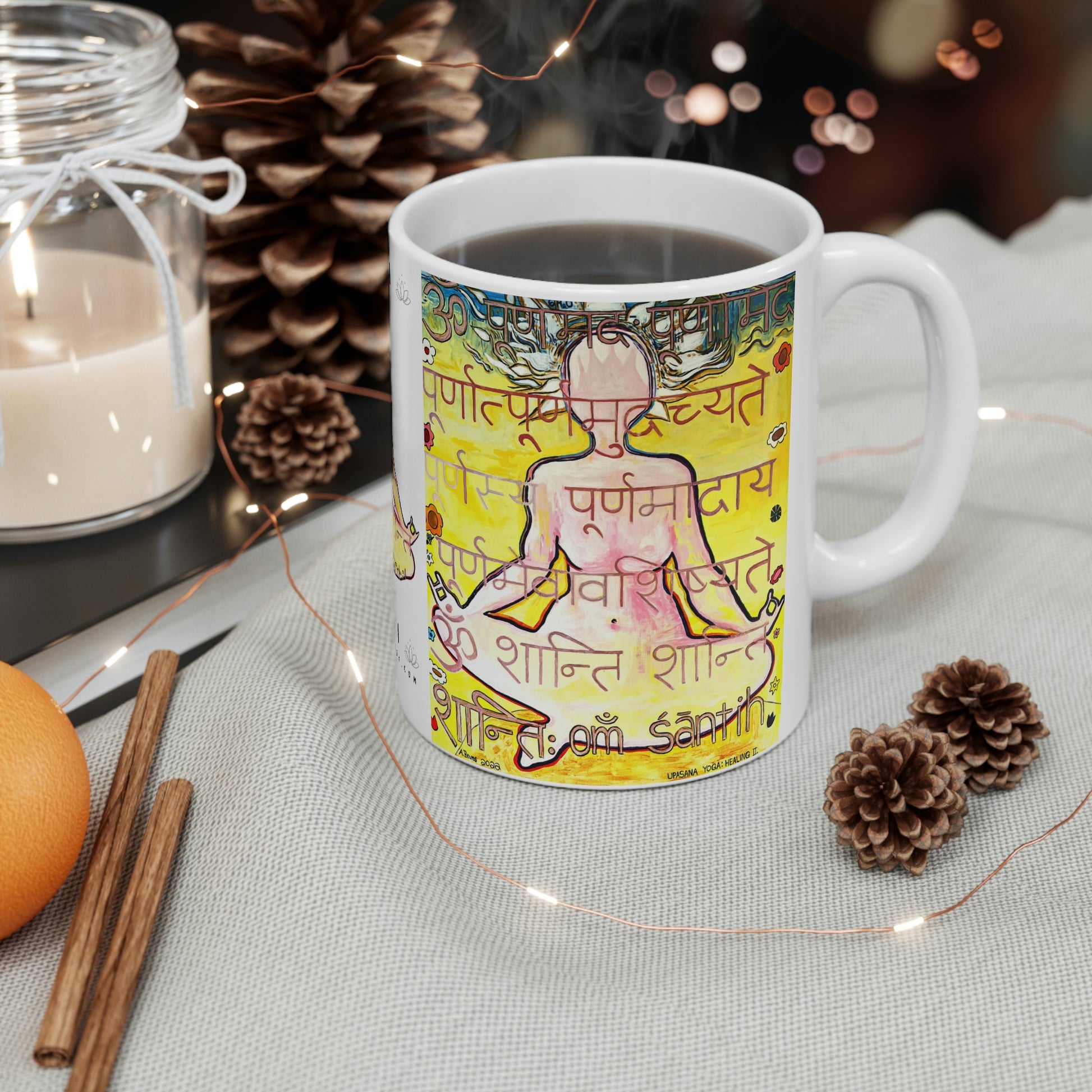 Upasana Yoga Mug - Arjuna Rigby Art and Lifestyle Store