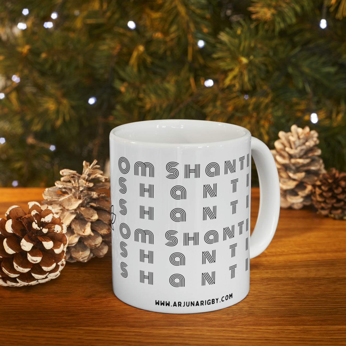 Om Shanti Shanti Shanti - Mug - Arjuna Rigby Art and Lifestyle Store