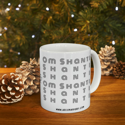 Om Shanti Shanti Shanti - Mug - Arjuna Rigby Art and Lifestyle Store