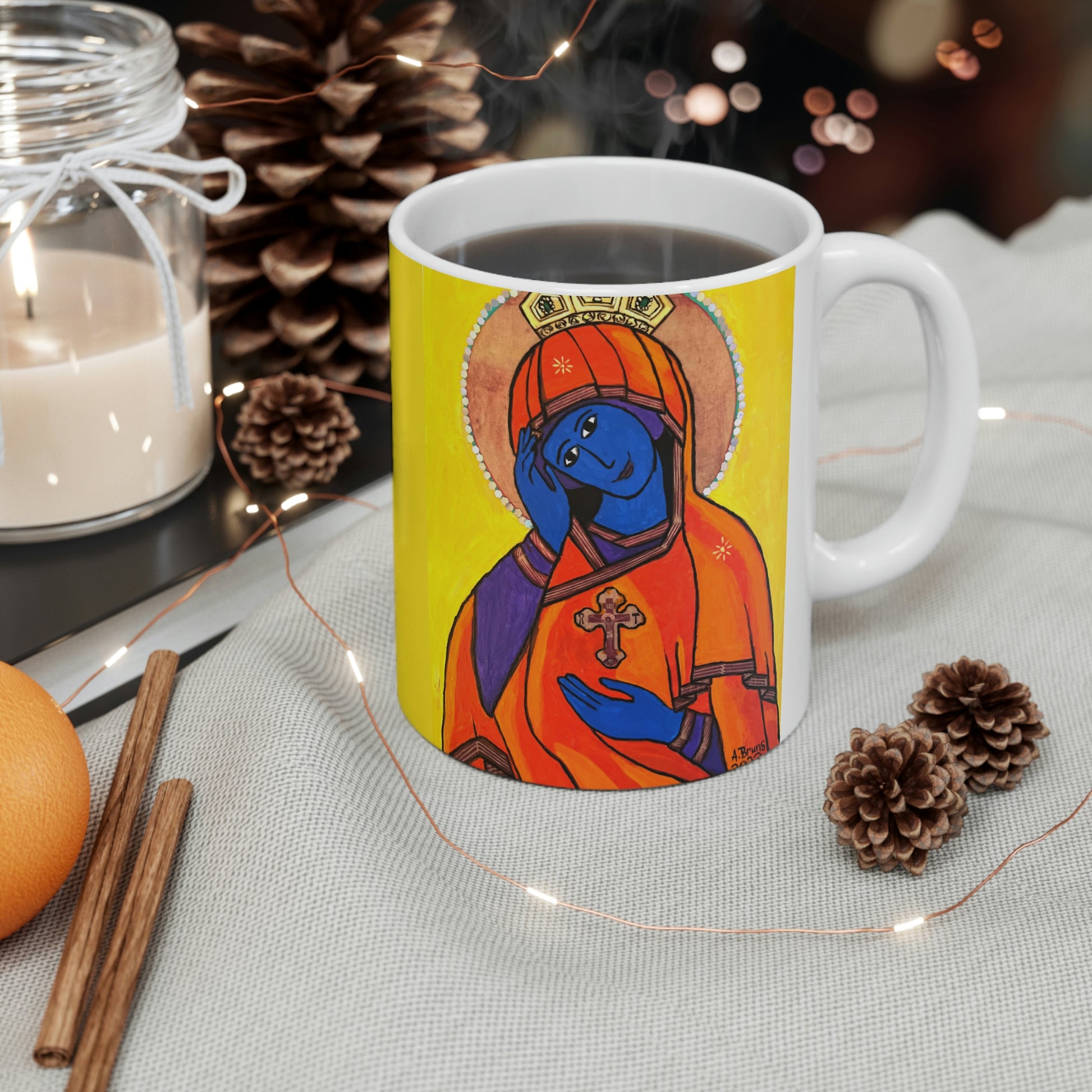 O Queen of Heaven Rejoice! - Mug - Arjuna Rigby Art and Lifestyle Store