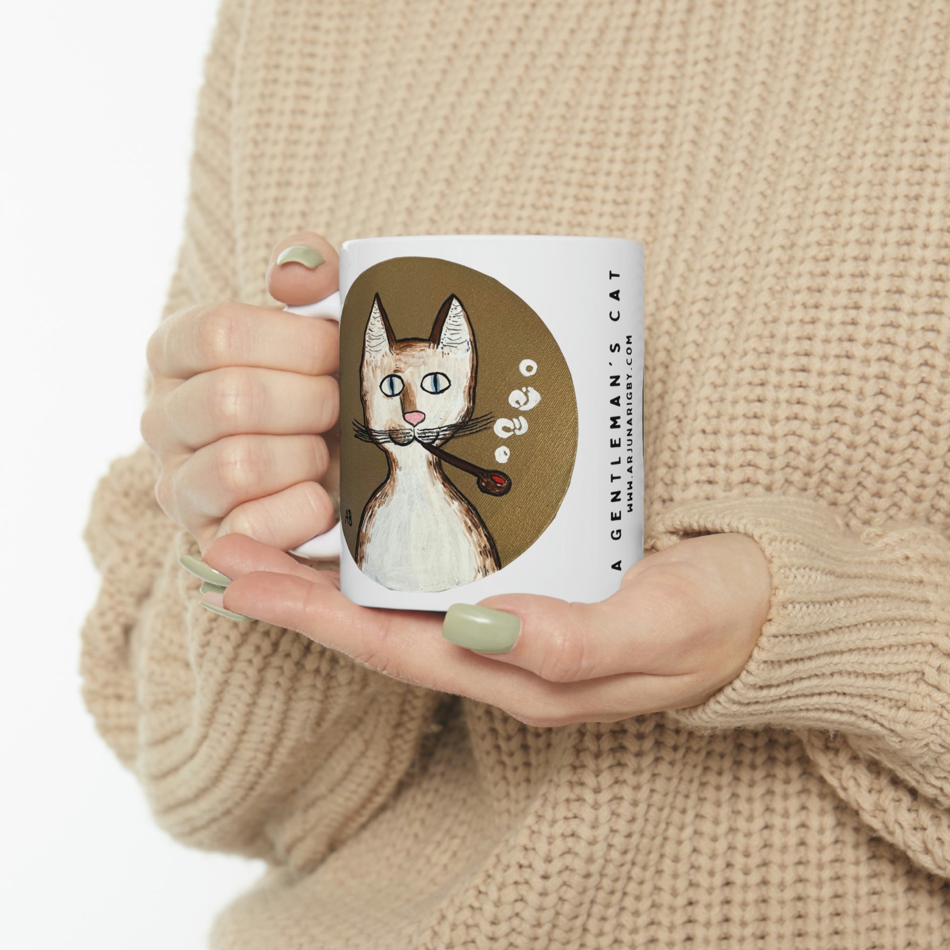 Gentleman's Cat - Mug - Arjuna Rigby Art and Lifestyle Store