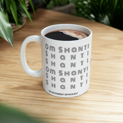 Om Shanti Shanti Shanti - Mug - Arjuna Rigby Art and Lifestyle Store