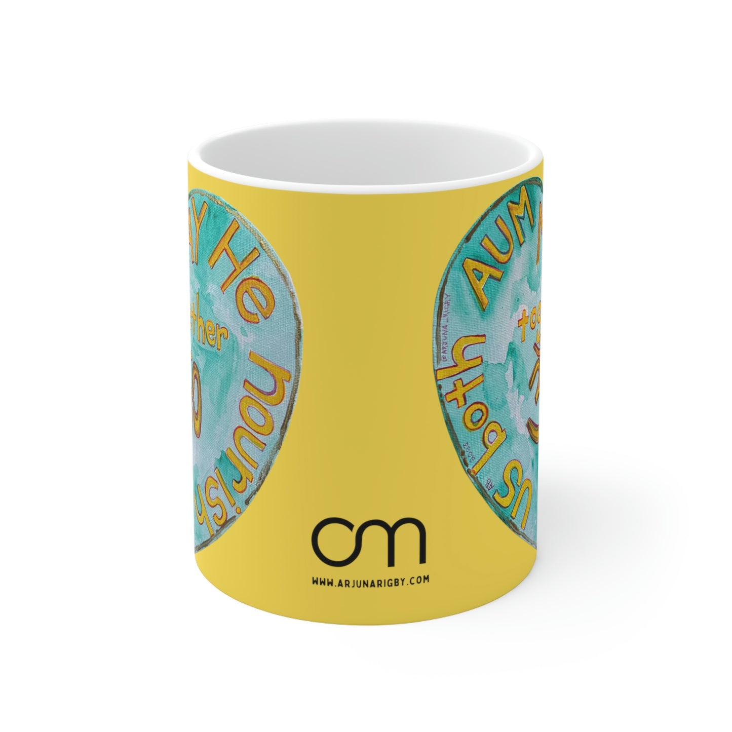 AUM May He Nourish Us Both Together - Mug - Arjuna Rigby Art and Lifestyle Store