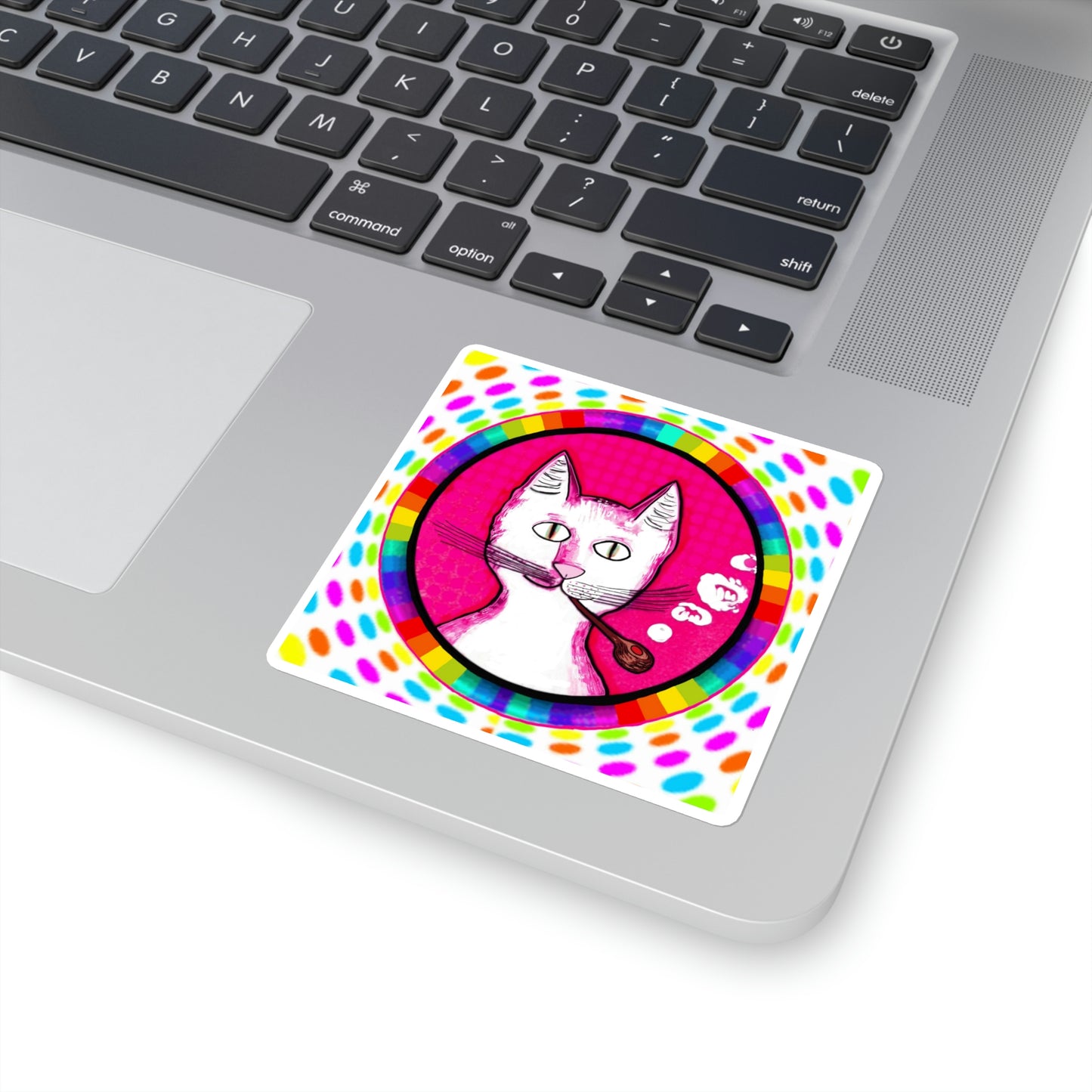 Gentleman's Cat Sticker - Trippy Happy - Arjuna Rigby Art and Lifestyle Store