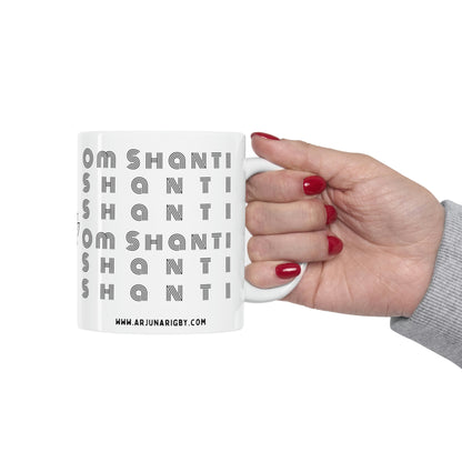 Om Shanti Shanti Shanti - Mug - Arjuna Rigby Art and Lifestyle Store