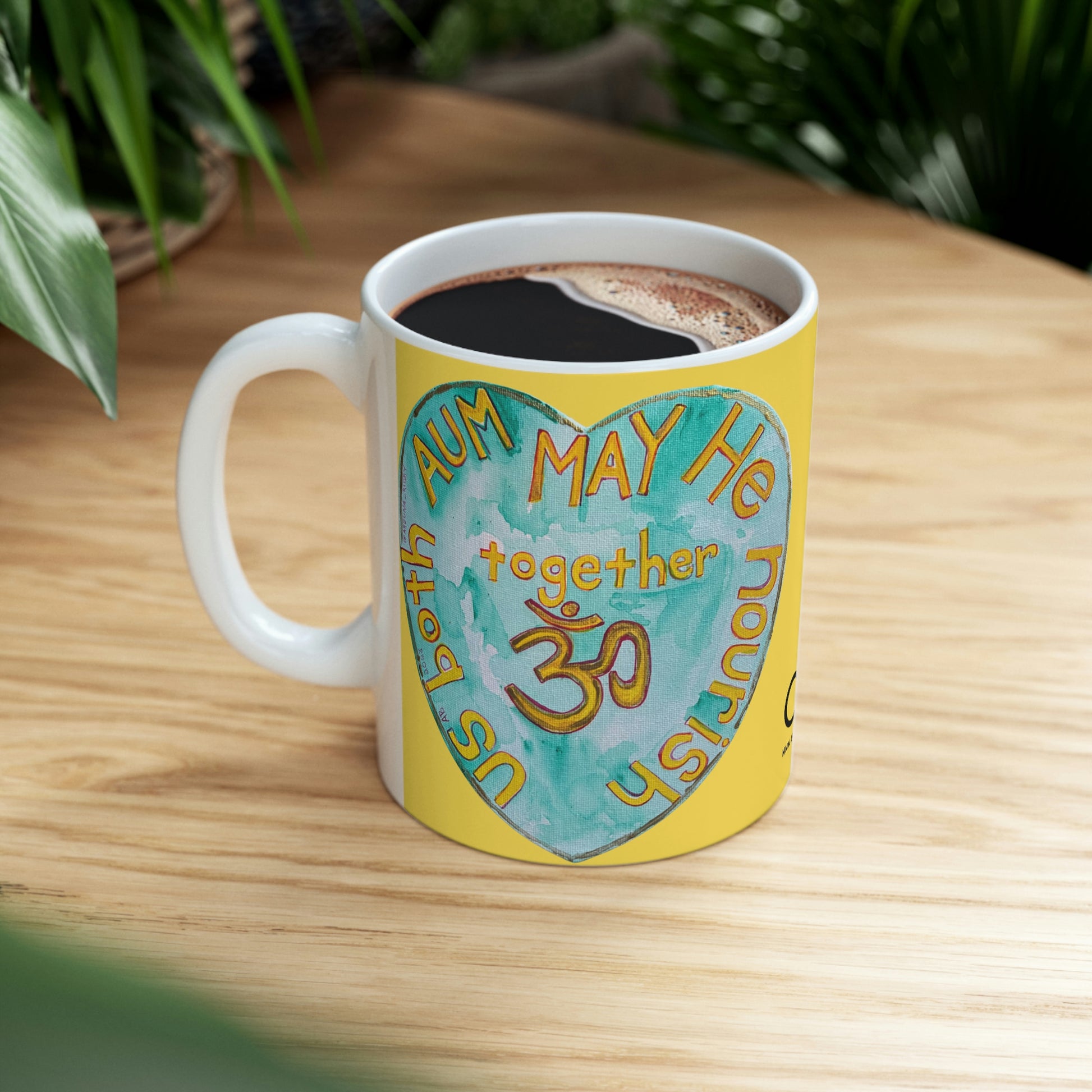 AUM May He Nourish Us Both Together - Mug - Arjuna Rigby Art and Lifestyle Store