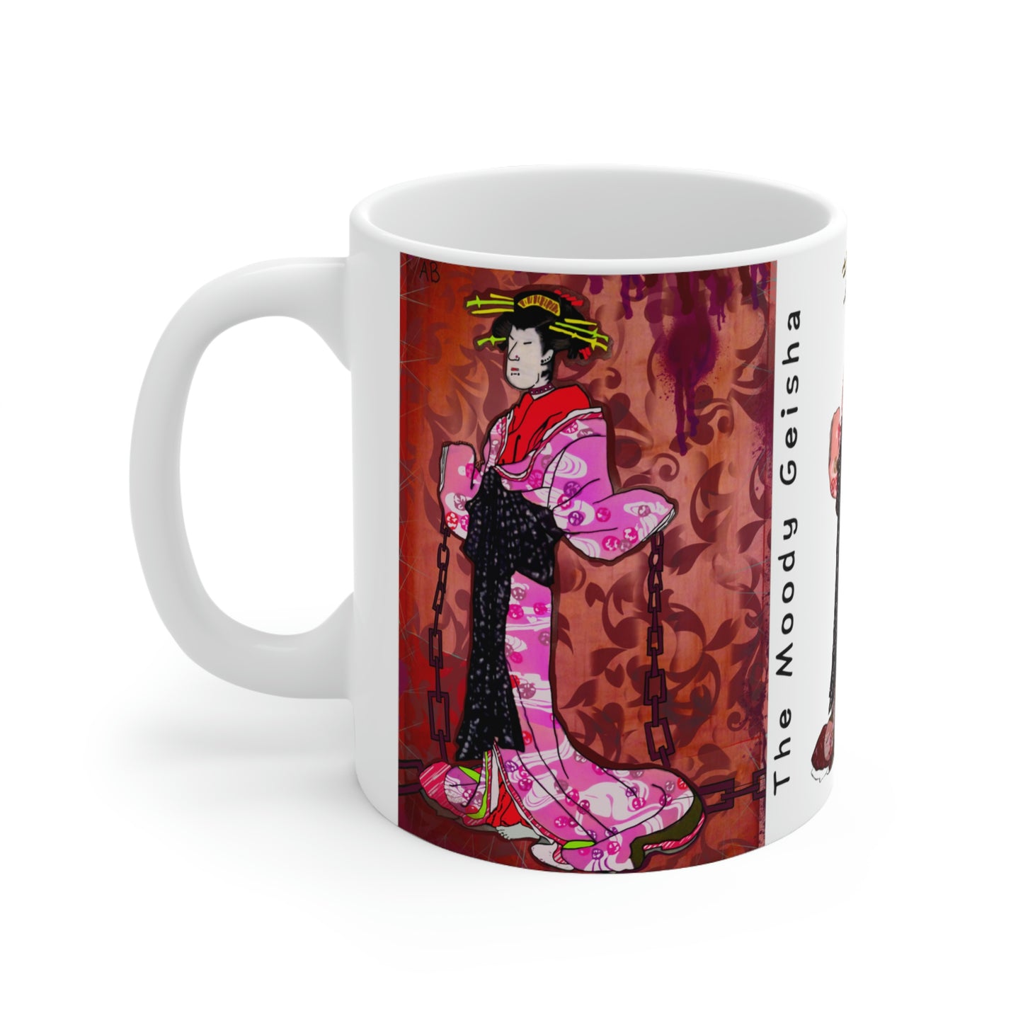 The Moody Geisha - Mug - Arjuna Rigby Art and Lifestyle Store