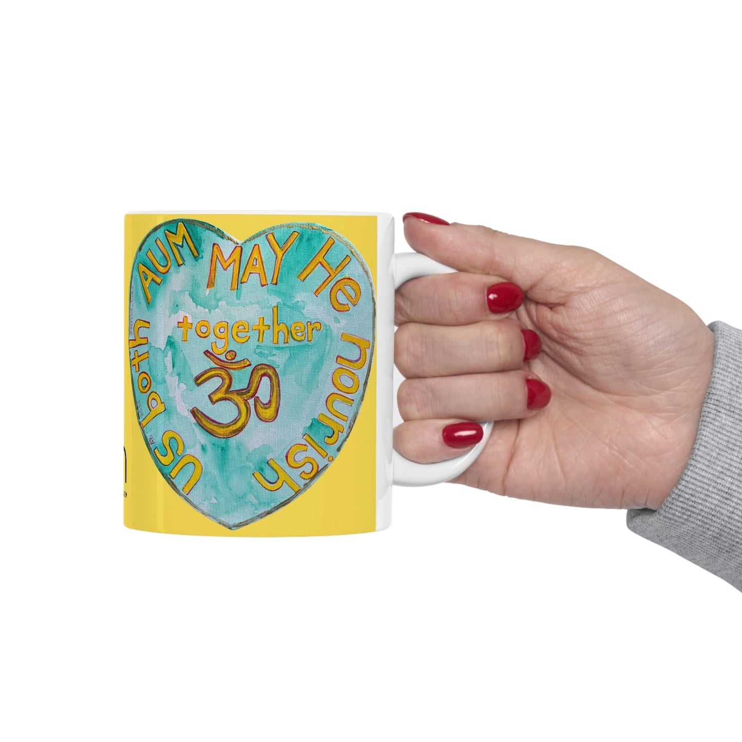 AUM May He Nourish Us Both Together - Mug - Arjuna Rigby Art and Lifestyle Store