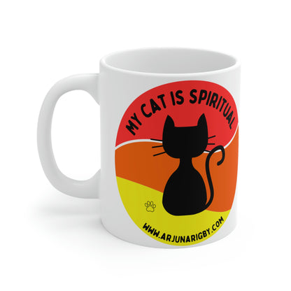 My Cat is Spiritual - Mug - Arjuna Rigby Art and Lifestyle Store