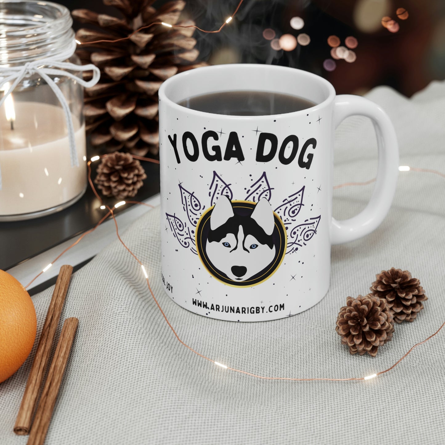 Yoga Dog Mug - Arjuna Rigby Art and Lifestyle Store