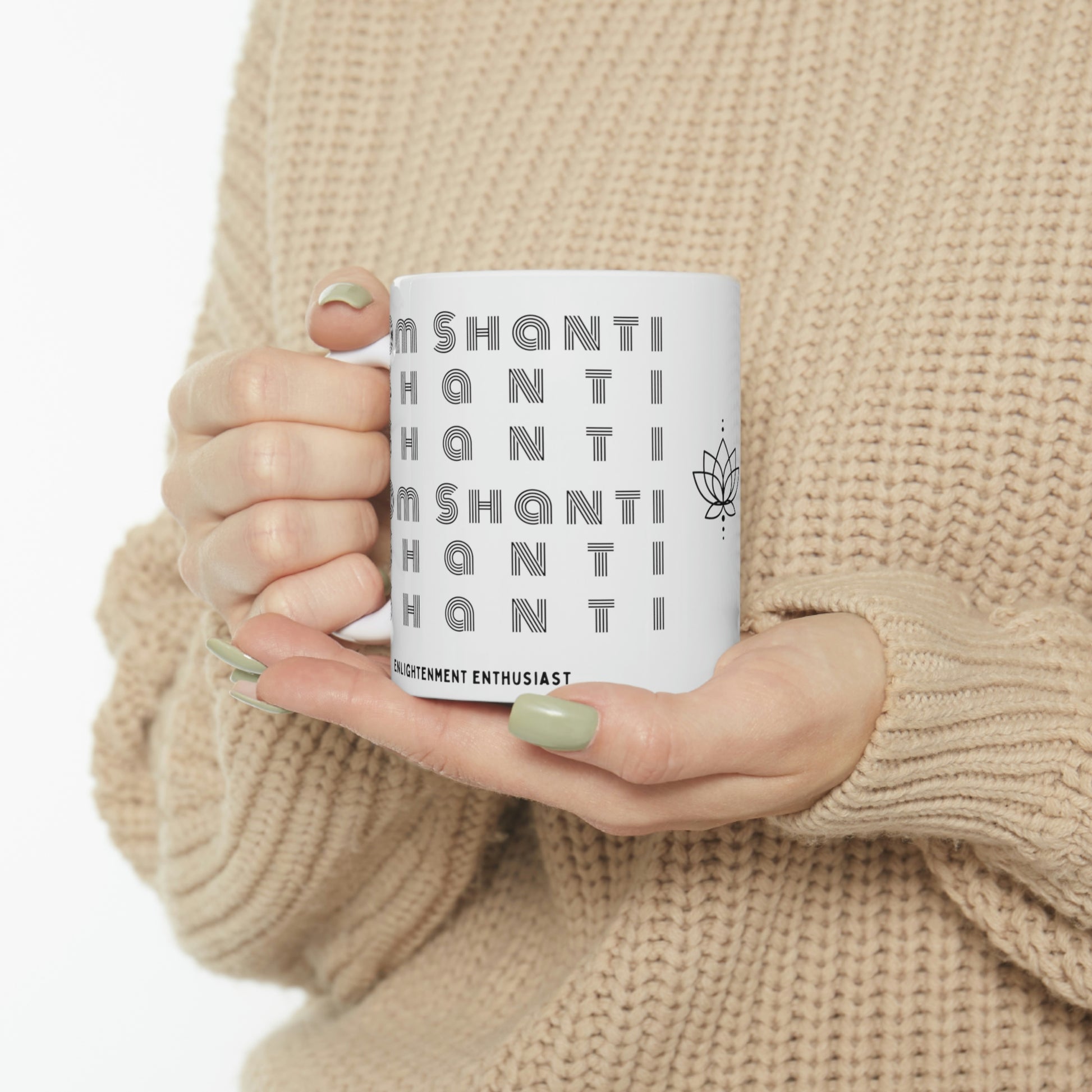 Om Shanti Shanti Shanti - Mug - Arjuna Rigby Art and Lifestyle Store