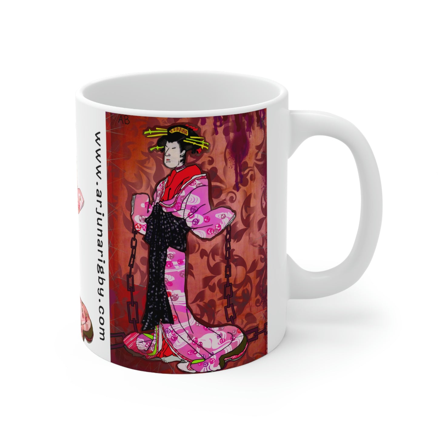 The Moody Geisha - Mug - Arjuna Rigby Art and Lifestyle Store