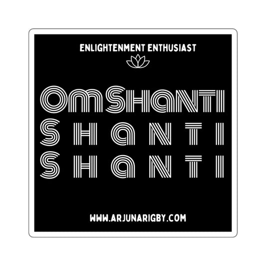 OM Shanti Shanti Shanti - Sticker - Arjuna Rigby Art and Lifestyle Store